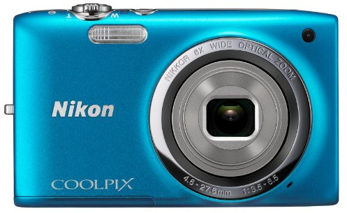 Nikon Coolpix S2700 Digital Camera 16 Megapixels 6x Optical Zoom 6.7 cm (2.7 Inch) TFT Display Blue (Renewed)