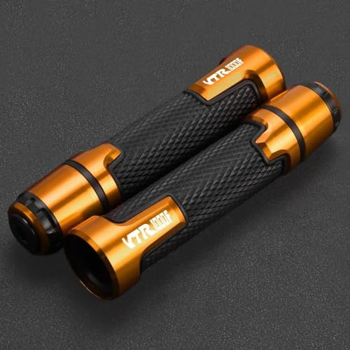 DDGBERFP Motorrad Zubehör 7/8 22MM Lenker Grip Griff Bar Griffe FÜR Hon&da VTR1000 VTR1000F VTR 1000 F VTR 1000F 1998-2021 Lenker(Gold)