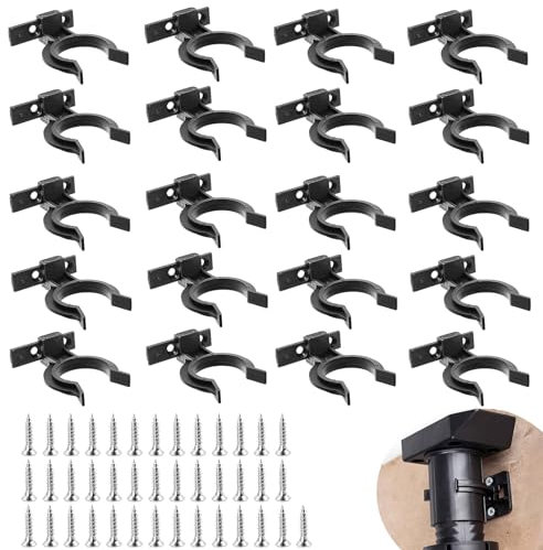 20 Pièces Fixation Plinthe Cuisine, Clips De Fixation Cuisine, Plastique Clips pour Plinthe avec 45 Vis, pour Pieds Armoires Tables Bain 32-36 mm
