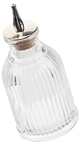 GLEAVI Bitterflasche Mit Deckel Aus Glas Für Cocktails Kleine Tragbare Bitterflasche Für Haushalt Weinhalter Mit Abnehmbarem Glasstopfen Für Frische