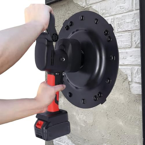 SHAHRYAR 1680 W Elektrische Kelle Für Beton-6-Gang-Einstellung,2 Lithiumbatterien,Geräuscharmes Design,Poröse Wärmeableitung,Für Gips, Zementmörtel, Kitt