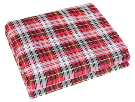 Hearda Alèses Lit Lavable Imperméable pour Incontinence, Adultes et Enfants, Protège Matelas Absorbantes Réutilisable à Carreaux Classique Coussins de Chaise pour Incontinence (Rouge,90x150cm)