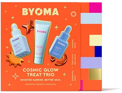 BYOMA Cosmic Glow Treat Trio Travel Size Skincare Set (15ml, 10ml, 15ml)
