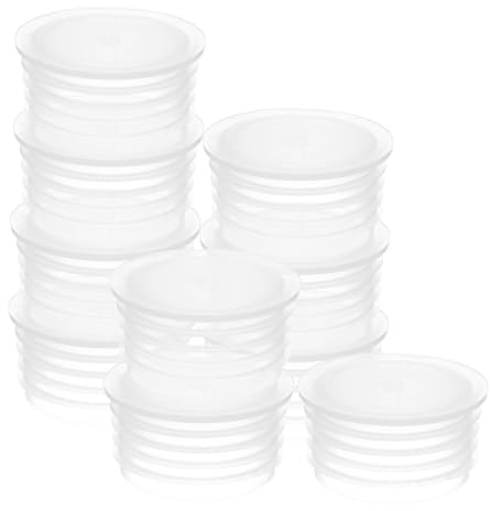 VICASKY 10 pièces Lot de Bouchons Ronds Transparents pour Jardinière Bouchons Étanches Réutilisables Plastique pour Pots de Fleurs Accessoires de Plantation pour Balcon et Jardin