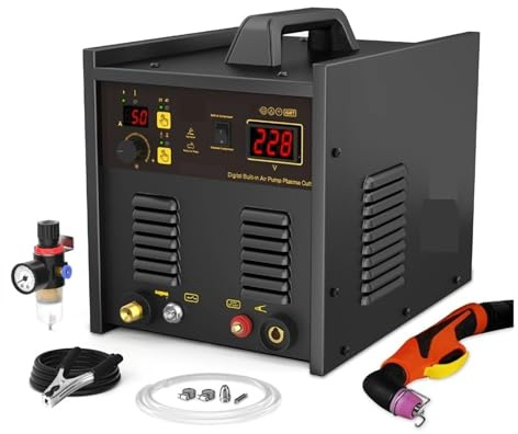 Taglierina Al Plasma Con Compressore D'aria Incorporato, Saldatrice Inverter Con Pompa D'aria Potente Precisa(HVC6000Pro Cutter)