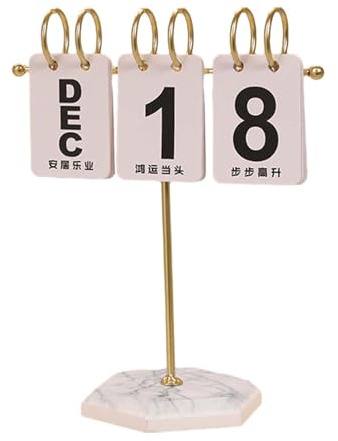 ALCXAZS Metall Tischkalender, Terminplaner, Kunstdruck, Geschenk, wiederverwendbar, Foto Tischdekoration, kreative Büro Schul Tischdekoration, kreative Büro Schul