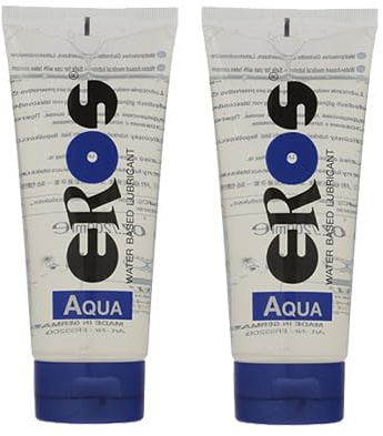 AQUA Gleitgel Wasserbasiert 2 x 200 ml Tube – Hautfreundliches, geruchsneutrales Intimgel – Für sensibles Liebesspiel