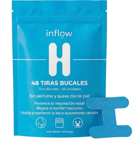 48 Mouth Tape Inflow – Tiras Bucales con Forma en H