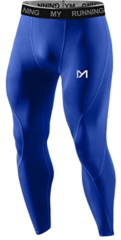 MEETYOO Homme Leggings, Bleu, Taille L/34-37
