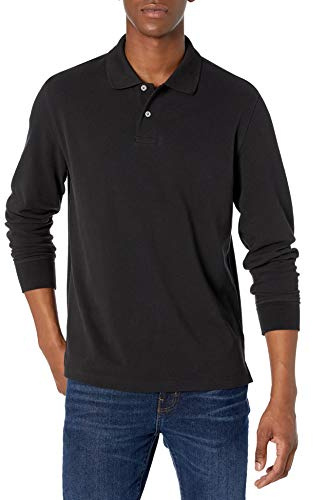 Amazon Essentials Men's Regular-Fit Long-Sleeve Pique Polo