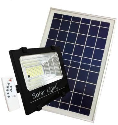 Silumen Proyector solar LED de 200 W IP65 regulable con detector (panel solar + mando a distancia) – Blanco frío 6000 k – 8000 k