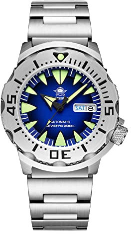 ADDIESDIVE taucheruhr Herren automatik 200m analoge Uhr Herren Saphirglas Edelstahlarmband mechanische Uhr AD2103