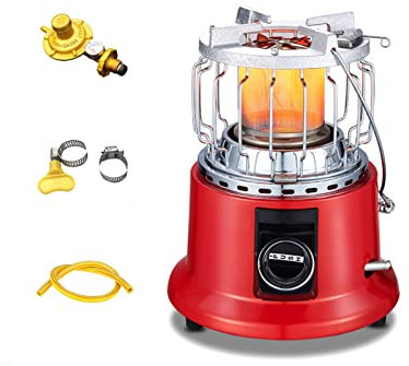 Camping Gas Heater, Portable Camping Stove, Tilt Failure Device, Outdoor Camping Gas Stove Camping, Multipurpose Tent Heater Gas Heater for Indoor and Outdoor Propane(Red) (Color : Red)