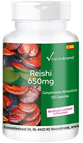 Vitamintrend Polvere di Reishi 650 mg, 120 capsule, ad alto dosaggio, integratore alimentare vegano senza magnesio stearato, prodotto in Germania