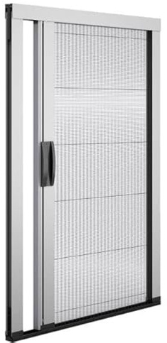 Rollmatik - Zanzariera Plisse Laterale Avvolgibile | Kit Fai da Te Riducibile fino a 25cm | Protezione Insetti | Scorrevole per Finestre e Porte | Colore Bianco, Misura 110 x H235 CM, Alluminio