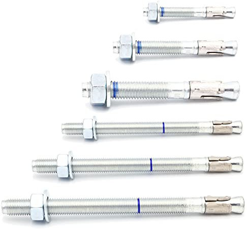 Schwerlastanaker Bolzenanker M8 M10 M12 M16 Stahlanker Schlaganker Schwerlastdübel Ankerschraube verzinkt Spreizclip aus A4 Edelstahl ETA Zulassung (M12 x 200)