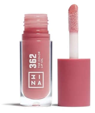 3INA MAKEUP - The Color Lip Oil 362 - Soft pink Lip Gloss with 24h Hydration & Hyaluronic Acid - Lipstick & Lip Balm