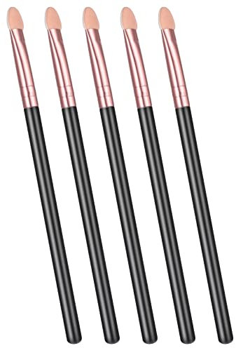 WLLHYF Set di applicatori per ombretto, pennelli da trucco da donna, in spugna, double face, lavabili, riutilizzabili, professionali per ombretto, per ragazze (5 pezzi, oro rosa)