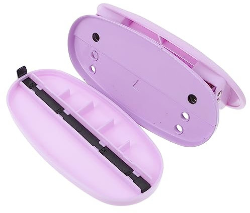 NUOBESTY Desktop 2-Loch Locher Büro Papierlocher Mit Maßskala 6cm Zweilocher Für Basteln Schule Und Zuhause Lila