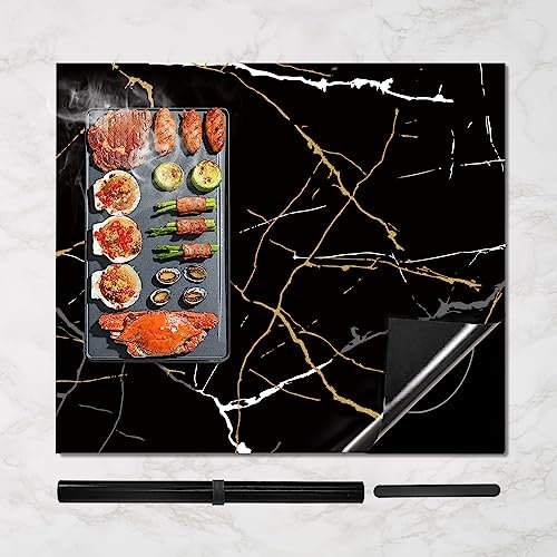 Large Induction Hob Protector Mat 61x53cm, (Magnetic) Silicone Induction Cooker Covers, Electric Cooker Scratch Protector for Induction Stove