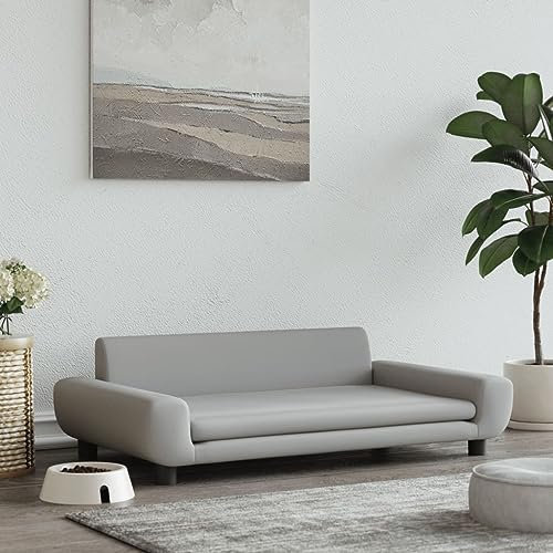 puraday Hundebett Hellgrau 100x54x33 cm Samt Hundesofa Katzensofa Hundebetten Katzenbett Bequeme Haustierbett Stilvolles Design Kann Im Wohnzimmer Oder Schlafzimmer Platziert Werden