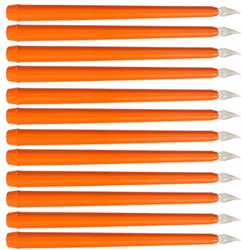 UPKOCH 12 StüCk Elektrische Stabkerzen Batteriebetrieben Flammenlose Led Kerzenlicht Konisch Langlebig FüR Hochzeit Party Halloween Weihnachtsdeko