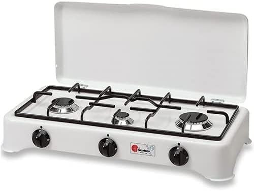FORNELLO A GAS GPL A 3 FUOCHI PARKER MOD. 5327 GAS GPL 3F MADE IN ITALY