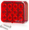D-TECH 1 x Piloto antiniebla trasero rojo remolque impermeable 12v, Luces antiniebla LED para remolque, Faro antiniebla posterior LED homologada, IP67, Luz antiniebla rojo