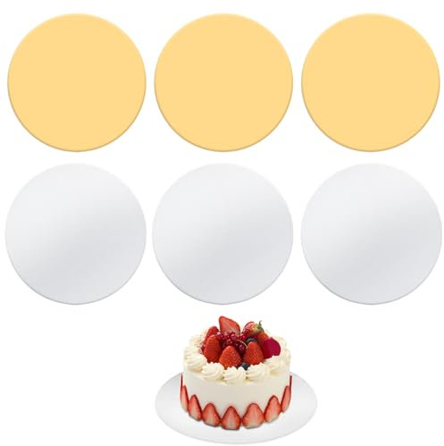 Tortenplatte Pappe, Cake Board, Kuchenplatte Silber, Tortendeko Gold, Tortenunterlage Rund, Backzubehör Für Torten, Wiederverwendbar 3 Mm Dick Tortenboden Für Kuchen Torten Brot Gebäck (30*30cm)