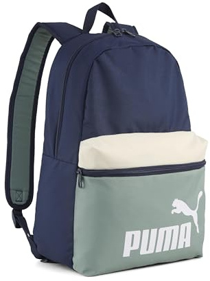 PUMA PHASE COLOR BLOCK Backpack, Unisex Klassische Rucksäcke, Navy-Colorblock, OSFA - 091175