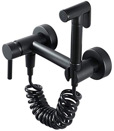 HTOYXPYYQ Stoffwindel-Sprayer, Toilettensprüher-Set, Handset, Badezimmer-Handbrause, persönliche Hygiene und Reinigung, Pflege, Stoffwindel, schwarz, Wandmontage