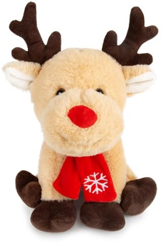 abeec Reindeer Plush - Children's Toys For Kids - Cute plush- Reindeer Gifts- Reindeer Teddy- Soft And Cuddly Toy- 25cm Baby Reindeer