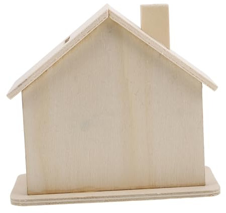 ERINGOGO 5stücke Holzhaus Münzbox Kleingeldbehälter Unbemalte Spardose in Hausform DIY-bastelset Für Junge Mädchen Leere Münzbox Zum Bemalen