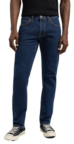Lee herrjeans Daren, dragkedja, normal rak passform, raka ben, Mörkt hav, 32W / 32L