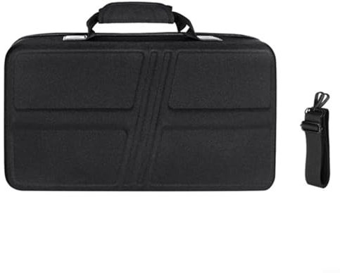UTTASU Hard Shell Carrying Case for PS5 Pro Console, Travel-Friendly Protective Bag with Customizable Storage, Spacious Design for Controllers, Headset, Discs, EVA for Protection, Black