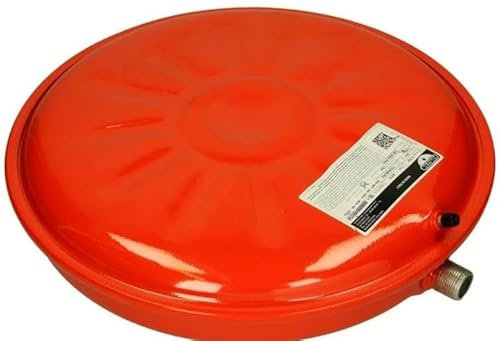 Vaso espansione 8 litri piatto di ricambio per caldaia con filettatura 3/4, Max pressione 3BAR, Max Temp 90°, Ø392, 81mm