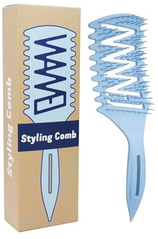 Mnxght Lockenbürste, Haarbürste ohne Ziepen für Damen und Herren Curly Hair Brush zum Kämmen und Formenn Entwirrbürste auch für Locken & Lange Haare Curl Defining Brush Blau