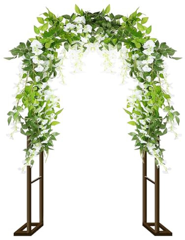 Arche de Jardin extérieur,Arches de Jardin métallique pour Plantes grimpantes,Pergola Tonnelle de Jardin,Mariage Arche Arceau à rosiers Tuteur Colonne,Hauteur 2m,2.2m,2.3m(Brun,L300xW40xH220cm)