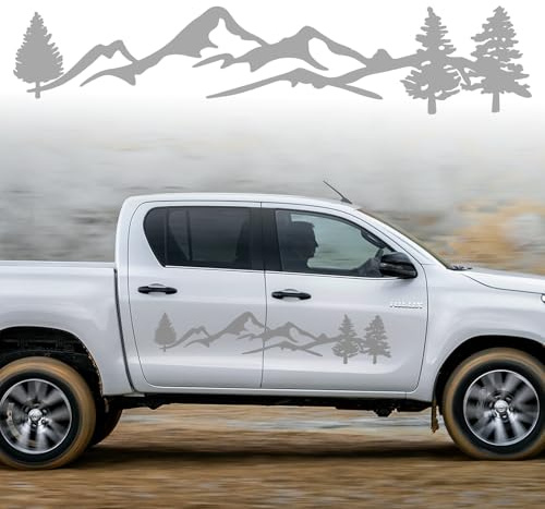 Berg bildekaler, coola automatiska klistermärken vattentäta vinyl huvdekaler bil fönsterklistermärken auto grafik kropp sidodörr bagageutrymme dekoration för racerbil SUV lastbil terrängfordon jeep