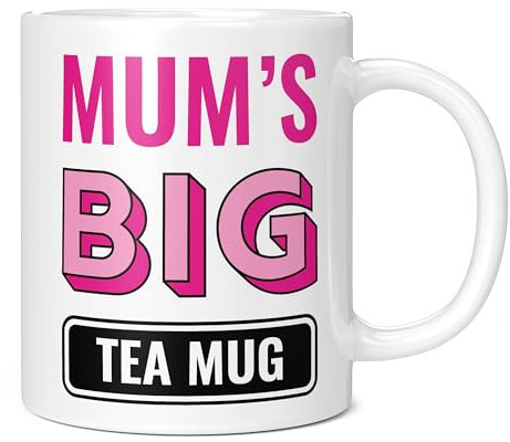 Mug Monster - Mum's Big Tea Mug, Mother's Day Gift, Birthday Present for Mum, Giant Mugs for Women, Huge Cup Hot Drinks, Oversized Tea Cup, Extra Large Ceramic Gift