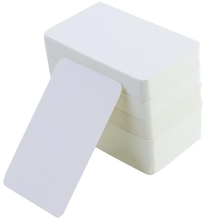 210 stycken blano papperskort, 8,5 x 5,5 cm Blano indexkort för egendesign, blano-visitkort, vitt kraftpapperskort, tomma visitkort, för ordförråd, inlärning