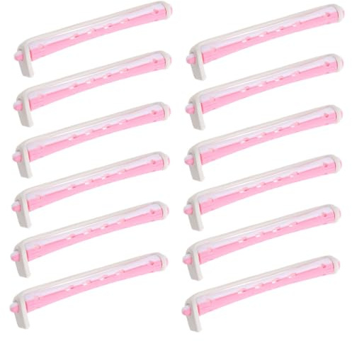 Healvian 24pcs Plastic Hair Perm Rod Curling Perm Sticks Cold Wave Rollers for Women Short Hair Styling Curlers Wave Twisting Rods Kit