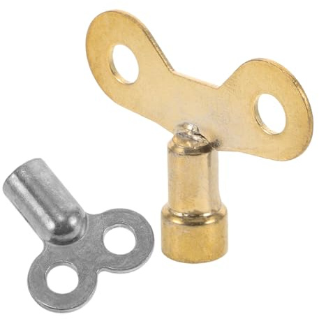 NUOBESTY 2pcs Aluminum Radiator Valve Keys for Bleeding Radiator Exhaust Valve Tool for Home and Office Heating Systems