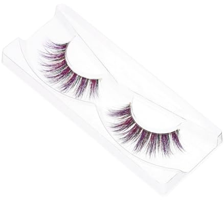 TOGEVAL Cils Colorés Croisés Effet Volumineux pour Maquillage de Fête Extension de Faux Cils Naturels Adaptés Usage Professionnel et Quotidien