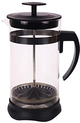 Cafetera de prensa francesa, prensatelas de vidrio resistente al calor para casa, oficina, cafetera, tetera, con filtro de alta densidad, 800 ml