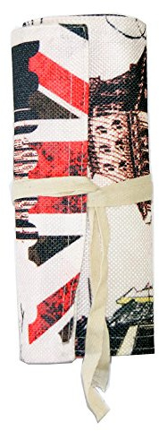 Rollmäppchen für Buntstifte – Big Bang 36 Federmäppchen Stifterolle Mäppchen Federmäppchen zum rollen – Schlamperrolle Pinselrolle aus Canvas und Baumwolle – Ideal für Reisen, Schule, Büro, Kunst