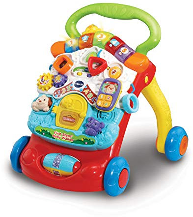 VTech First Steps Baby Walker | Push Along Walker Baby Toy with Shapes, Sounds, Music, Phrases, Pretend Play and More | Suitable for Babies from 6 Months, 1, 2 & 3 Year Olds, Boys & Girls