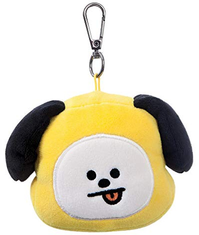 Produits Officiels BT21 signés Aurora World, Peluche Porte-clés CHIMMY, 61333, Jaune