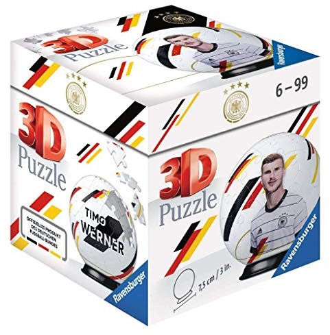 Ravensburger 3D Puzzle 11198 - Puzzle-Ball DFB Spieler - Timo Werner - 54 Teile - für Fußball Fans ab 6 Jahren