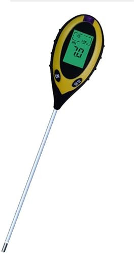 4 in 1 misuratore ph terreno,misuratore umidità terreno, luci/pH/temperatura, kit di strumenti per il giardinaggio per piante domestiche e piante in vaso per la cura del suolo, ideale per giardini